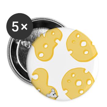 kaese yolo - Buttons klein 25 mm (5er Pack) - Weiß - Vorne