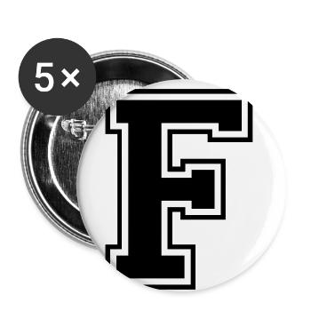 f - Buttons klein 25 mm (5er Pack) - Weiß - Vorne