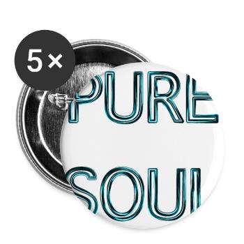 Pure Soul - Buttons small 1''/25 mm (5-pack) - white - Front