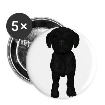 Labrador puppy - Buttons small 1''/25 mm (5-pack) - white - Front
