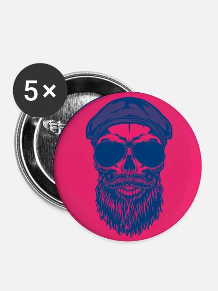 Fashion - Buttons klein 25 mm (5er Pack) - Weiß