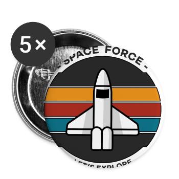 Space Force - Lot de 5 petits badges (25 mm) - blanc - Devant