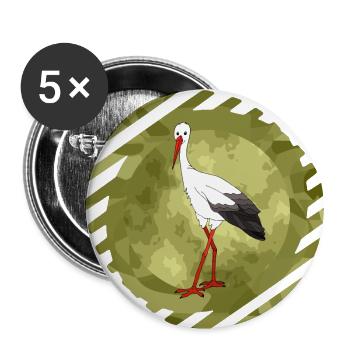 Stork - Buttons small 1''/25 mm (5-pack) - white - Front