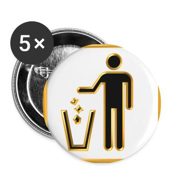 waste paper bin - Buttons small 1''/25 mm (5-pack) - white - Front