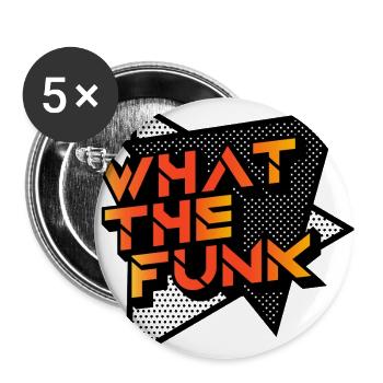 what the funk - Buttons small 1''/25 mm (5-pack) - white - Front