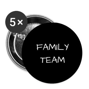 FAMILY TEAM - Lot de 5 petits badges (25 mm) - blanc - Devant