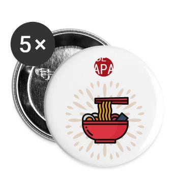 Ramen - Buttons small 1''/25 mm (5-pack) - white - Front