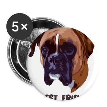 Meilleur ami - Lot de 5 petits badges (25 mm) - blanc - Devant