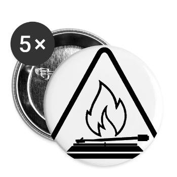 Burning turntable - Buttons small 1''/25 mm (5-pack) - white - Front