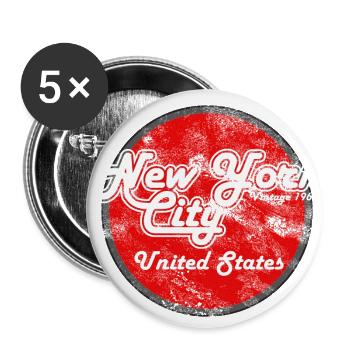 New York City Vintage - Buttons small 1''/25 mm (5-pack) - white - Front