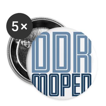 DDR Moped - Buttons klein 25 mm (5er Pack) - Weiß - Vorne