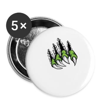 Halloween Scratch Mark - Buttons small 1''/25 mm (5-pack) - white - Front