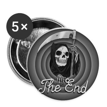 LA FIN BN - Lot de 5 petits badges (25 mm) - blanc - Devant
