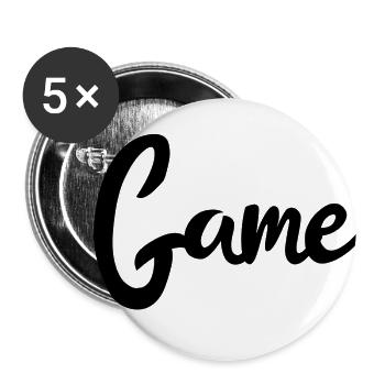Jeux vidéos - Lot de 5 petits badges (25 mm) - blanc - Devant