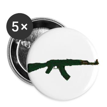 Kalashnikov AK 47 - Buttons small 1''/25 mm (5-pack) - white - Front