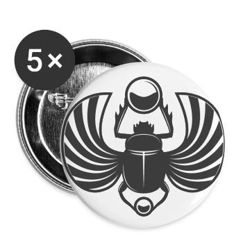 Skarabäus des Lebens - Altes Ägypten - Buttons klein 25 mm (5er Pack) - Weiß - Vorne