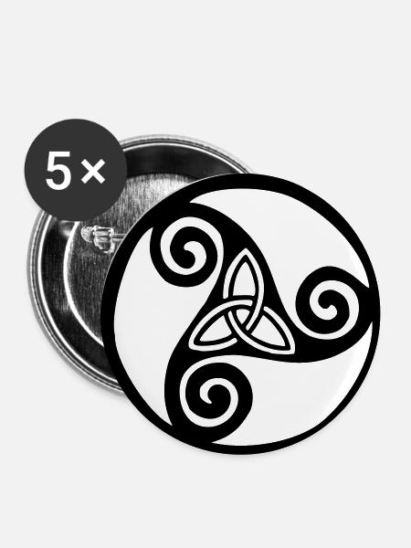 Trisquel - Buttons klein 25 mm (5er Pack) - Weiß