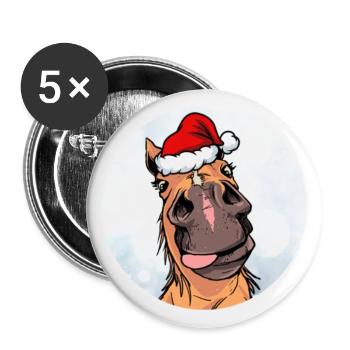 Cavalier Équitation Équitation - Lot de 5 petits badges (25 mm) - blanc - Devant