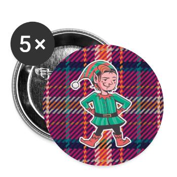 Christmas Christmas Eve Merry Xmas - Buttons small 1''/25 mm (5-pack) - white - Front