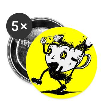 T-Cuppy - Buttons small 1''/25 mm (5-pack) - white - Front