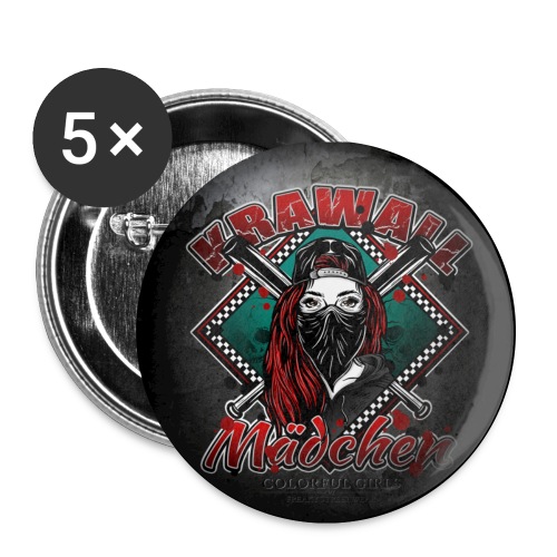 Krawallmädchen - Buttons klein 25 mm (5er Pack)