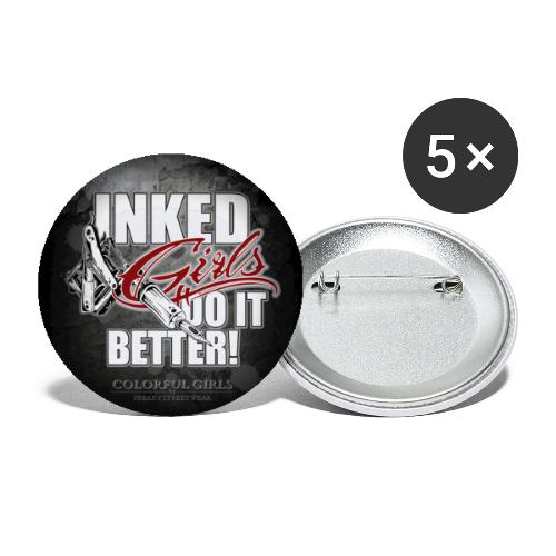 Inked girls do it better - Buttons klein 25 mm (5er Pack)