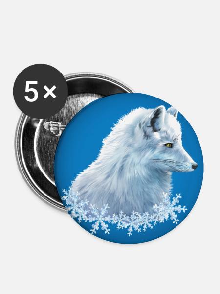 Poster Arctic Fox - Buttons small 1''/25 mm (5-pack) - white