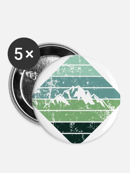 Berg - Buttons klein 25 mm (5er Pack) - Weiß