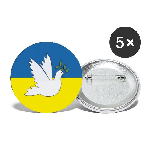 oiseau de la paix - Lot de 5 petits badges (25 mm)