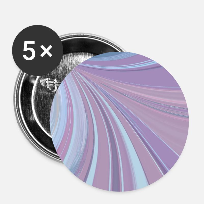Arc-en-ciel violet - Lot de 5 petits badges (25 mm) - blanc