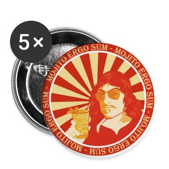 Alcohol mojito quotes - Buttons small 1''/25 mm (5-pack) - white - Front