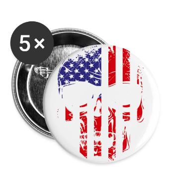 Ein Schöner Schädel mit Sonnenbrillen Design - Buttons klein 25 mm (5er Pack) - Weiß - Vorne