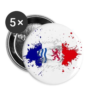 Splash Nouvelle Aquitaine - Buttons small 1''/25 mm (5-pack) - white - Front