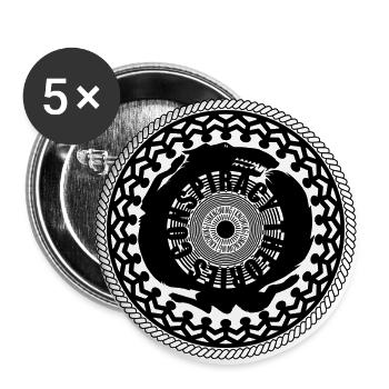 Théories du complot - Lot de 5 petits badges (25 mm) - blanc - Devant