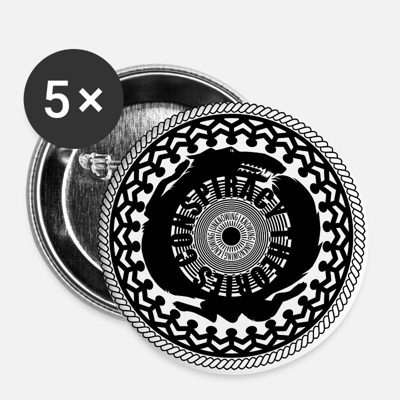 Conspiracy Theories - Buttons klein 25 mm (5er Pack) - Weiß