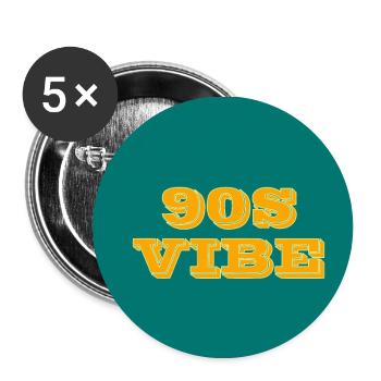 Ambiance des années 90 - Lot de 5 petits badges (25 mm) - blanc - Devant
