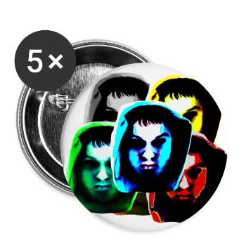 Hoody head: Multi - Buttons klein 25 mm (5er Pack) - Weiß - Vorne