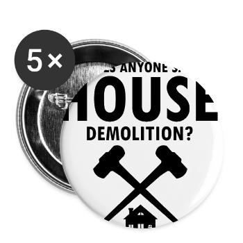 House Demolition and Renovation Design - Buttons small 1''/25 mm (5-pack) - white - Front