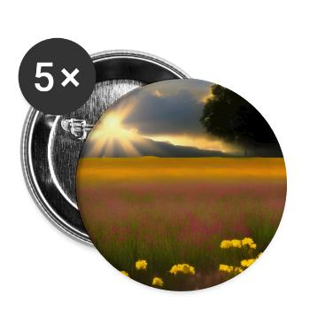 Sunny Meadows: A Place to Relax - Buttons small 1''/25 mm (5-pack) - white - Front