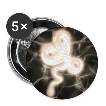 Storm Chinese Dragon - Buttons small 1''/25 mm (5-pack) - white - Front