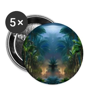 Exotic magical land - Buttons small 1''/25 mm (5-pack) - white - Front