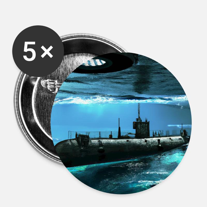 U-Boot FairyTale 3 - Buttons klein 25 mm (5er Pack) - Weiß