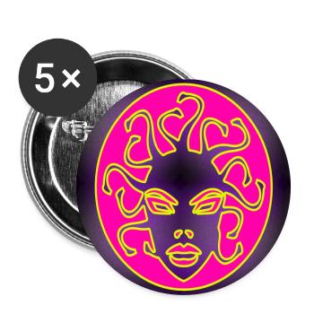 Mary Jane - Art Woman - Buttons small 1''/25 mm (5-pack) - white - Front