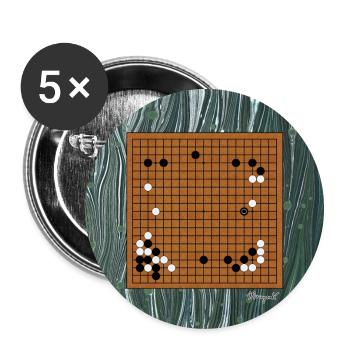 Zug 37, AlphaGo vs. Lee Sedol - Buttons klein 25 mm (5er Pack) - Weiß - Vorne