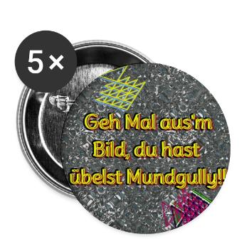 Mundgully - Shop WoW - 2023 - Buttons small 1''/25 mm (5-pack) - white - Front