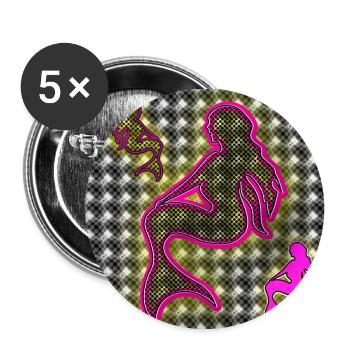 Sirènes - Club WoW - Lot de 5 petits badges (25 mm) - blanc - Devant