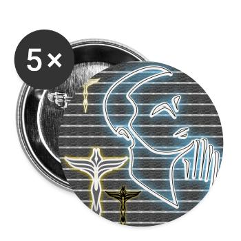 Amen (Beten) - Club WoW - Buttons klein 25 mm (5er Pack) - Weiß - Vorne