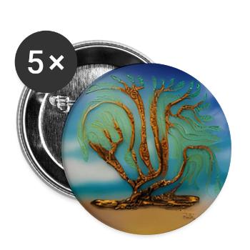 Alter Baum im Sommer - Buttons klein 25 mm (5er Pack) - Weiß - Vorne
