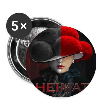 Schwarzwald Lady Art Heimat - Buttons klein 25 mm (5er Pack) - Weiß - Vorne