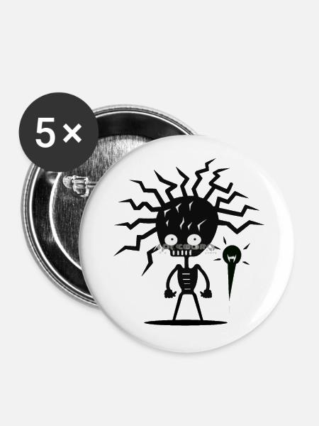 Erweiterte Intelligenz - Buttons klein 25 mm (5er Pack) - Weiß